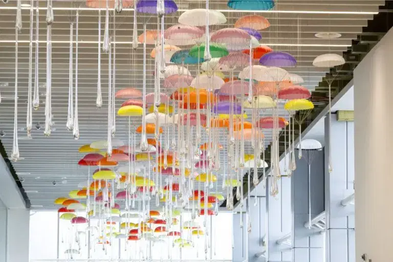 Manchester Airport marks the completion of its reimagined chandeliers
