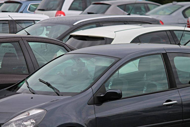 cars parked in a car park