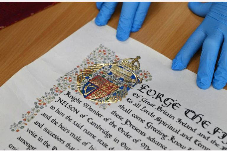 Rutherford Descendants Donate Historic Barony scroll to The University of Manchester